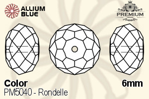 PREMIUM Rondelle Bead (PM5040) 6mm - Color - 关闭视窗 >> 可点击图片