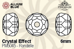 PREMIUM CRYSTAL Rondelle Bead 6mm Crystal Moonlight