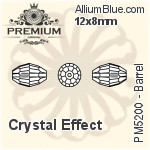 PREMIUM Barrel Bead (PM5200) 10x6mm - Crystal Effect