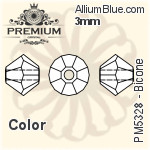 プレミアム Bicone ビーズ (PM5328) 3mm - カラー
