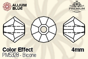 PREMIUM CRYSTAL Bicone Bead 4mm Sapphire AB