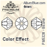 プレミアム Bicone ビーズ (PM5328) 4mm - カラー Effect