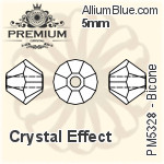 PREMIUM Bicone Bead (PM5328) 8mm - Clear Crystal