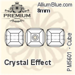 PREMIUM Cube Bead (PM5601) 6mm - Clear Crystal