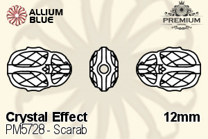 PREMIUM CRYSTAL Scarab Bead 12mm Crystal Aurore Boreale