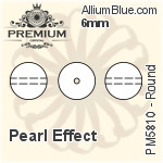 プレミアム ラウンド Crystal パール (PM5810) 6mm - パール Effect
