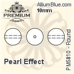 PREMIUM Round Crystal Pearl (PM5810) 14mm - Pearl Effect
