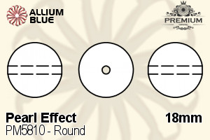 プレミアム ラウンド Crystal パール (PM5810) 18mm - パール Effect