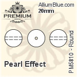 PREMIUM Round Crystal Pearl (PM5810) 12mm - Pearl Effect