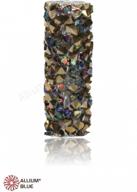 PREMIUM CRYSTAL Fine Rock Tube Bead 15mm Crystal Vitrail Medium