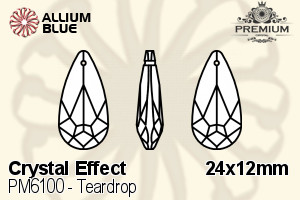 PREMIUM Teardrop Pendant (PM6100) 24x12mm - Crystal Effect - 关闭视窗 >> 可点击图片