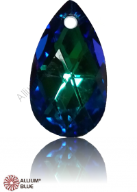 PREMIUM CRYSTAL Teardrop Pendant 24x12mm Crystal Bermuda Blue