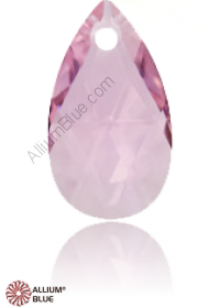 PREMIUM CRYSTAL Pear Pendant 16x9mm Light Rose