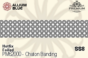 PREMIUM Chaton Banding (PM62000) 10mm - Hotfix With SS8 Stones - 關閉視窗 >> 可點擊圖片