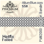 PREMIUM Chaton Banding (PM62000) 30mm - Hotfix With SS8 Stones