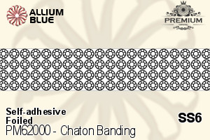 PREMIUM Chaton Banding (PM62000) 21mm - Self-adhesive With SS6 Stones - Click Image to Close