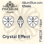 PREMIUM Heart Pendant (PM6228) 12mm - Crystal Effect