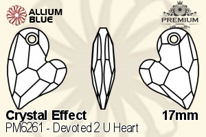 PREMIUM CRYSTAL Devoted 2 U Heart Pendant 17mm Crystal Volcano