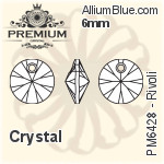 PREMIUM Rivoli Pendant (PM6428) 6mm - Clear Crystal