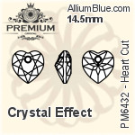 PREMIUM Heart Cut Pendant (PM6432) 14.5mm - Crystal Effect