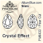 PREMIUM Pear Cut Pendant (PM6433) 9mm - Crystal Effect