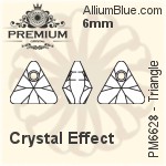プレミアム Triangle ペンダント (PM6628) 6mm - カラー
