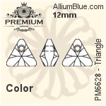 PREMIUM Triangle Pendant (PM6628) 12mm - Crystal Effect