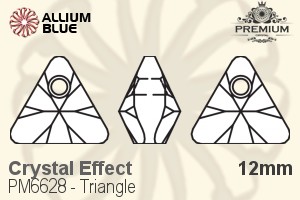 PREMIUM CRYSTAL Triangle Pendant 12mm Crystal Silver Night