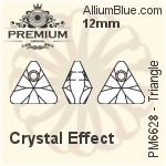 プレミアム Triangle ペンダント (PM6628) 6mm - クリスタル エフェクト