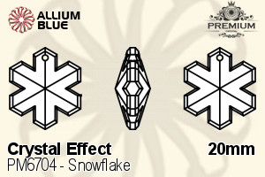 プレミアム Snowflake ペンダント (PM6704) 20mm - クリスタル エフェクト - ウインドウを閉じる