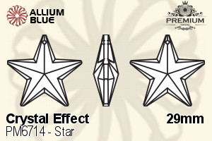 PREMIUM Star Pendant (PM6714) 29mm - Crystal Effect