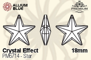 PREMIUM Star Pendant (PM6714) 18mm - Crystal Effect