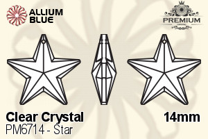 PREMIUM Star Pendant (PM6714) 14mm - Clear Crystal