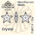 PREMIUM Star Pendant (PM6714) 14mm - Clear Crystal