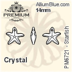 PREMIUM Starfish Pendant (PM6721) 14mm - Color
