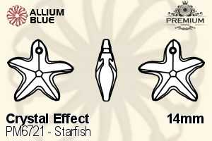 PREMIUM Starfish Pendant (PM6721) 14mm - Crystal Effect - 關閉視窗 >> 可點擊圖片