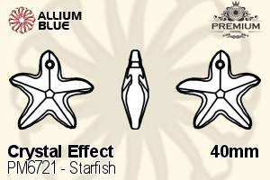 PREMIUM Starfish Pendant (PM6721) 40mm - Crystal Effect - Click Image to Close