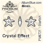 プレミアム Starfish ペンダント (PM6721) 40mm - クリスタル エフェクト