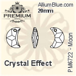 PREMIUM Moon Pendant (PM6722) 30mm - Clear Crystal