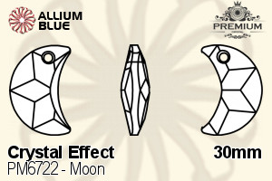 PREMIUM Moon Pendant (PM6722) 30mm - Crystal Effect