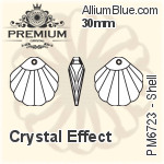プレミアム Shell ペンダント (PM6723) 16mm - クリスタル エフェクト