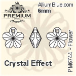 PREMIUM Flower Pendant (PM6744) 6mm - Crystal Effect