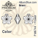 PREMIUM Flower Pendant (PM6744) 8mm - Color