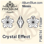 PREMIUM Flower Pendant (PM6744) 10mm - Crystal Effect