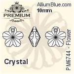 PREMIUM Flower Pendant (PM6744) 10mm - Color