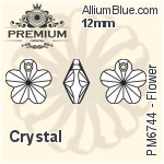 プレミアム Flower ペンダント (PM6744) 14mm - カラー