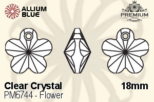 プレミアム Flower ペンダント (PM6744) 18mm - クリスタル