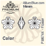 プレミアム Flower ペンダント (PM6744) 10mm - カラー