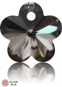 PREMIUM CRYSTAL Flower Pendant 10mm Crystal Silver Night