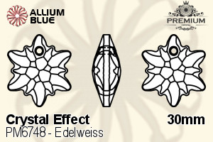 PREMIUM Edelweiss Pendant (PM6748) 30mm - Crystal Effect - 关闭视窗 >> 可点击图片